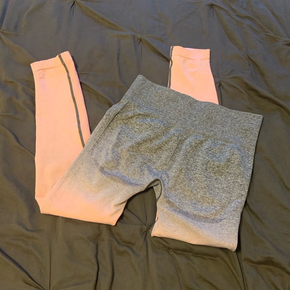 Gymshark Ombré Leggings M Pink/Gray